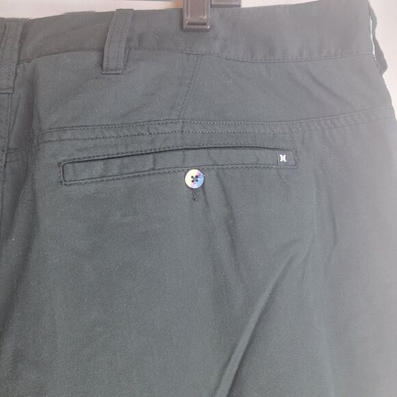 Hurley Mens Size 38 Black Nike Dri-Fit Cotton Poly Flat Golf Pants - Picture 10 of 15
